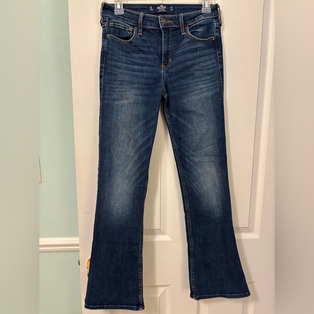 Hollister Mid-Rise Boot dark denim soft stretch - Size 5S / 27